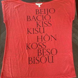 Charming Charlies Kiss Love and Dream women's shirts - 3 shirts all Large